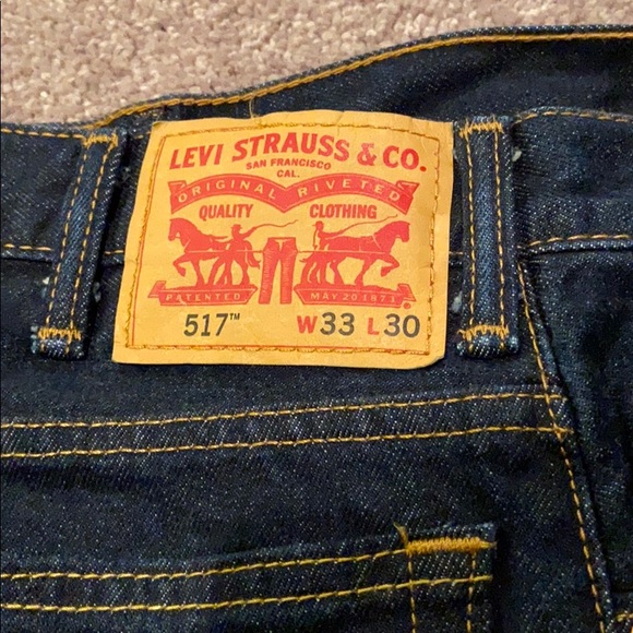 NWOT Levi’s 517 Fit Dark Wash Men’s Jeans 33 30 - Picture 2 of 4